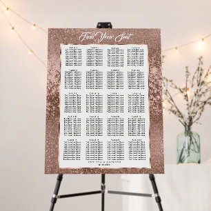 Faux Elegant Rose Gold Glitter Foam Board