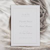 Faux Embossed Double Frame Formal Wedding