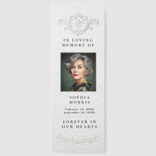Faux Embossed Floral Funeral Book Mark