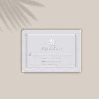 Faux Embossed Frame Boat Coastal Wedding Response