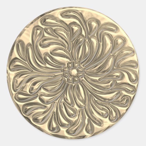 Faux Embossed Gold Design Seal