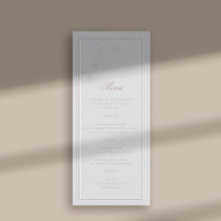 Faux Embossed Orchid Frame Ivory Classic Wedding