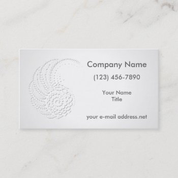 Faux Embossed Organic Naualus Business Card by timelesscreations at Zazzle