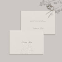 Faux Embossed Wildflowers Ecru Formal Wedding