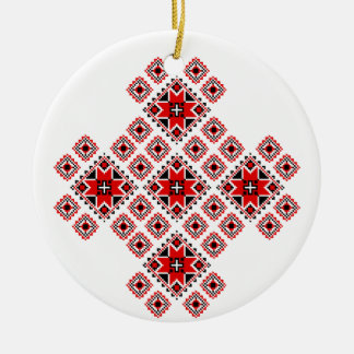 Faux Embroidered Christmas Ornament 1