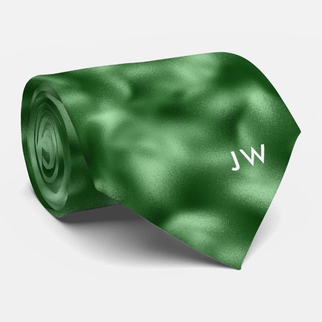 Faux Emerald Green Foil | St. Patrick's Day Neck Tie (Rolled)