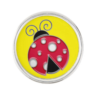 Faux Enamel Lady Bug Pin