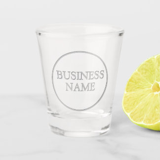Faux Engraved Lettering Bar Business Name Shot Glass