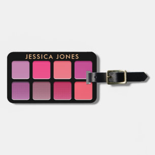 Faux Eyeshadow Makeup Pallete Pink Luggage Tag