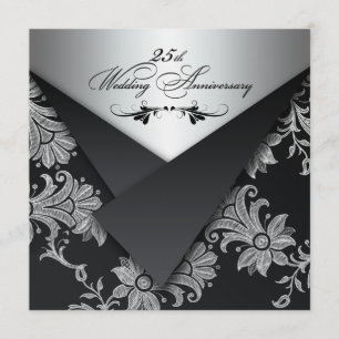 FAUX Flaps 25th Wedding Anniversary Invitation