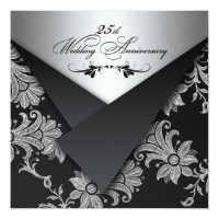 FAUX Flaps 25th Wedding Anniversary Invitation