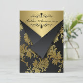 FAUX Flaps Golden Anniversary Invite | Chandelier (Standing Front)