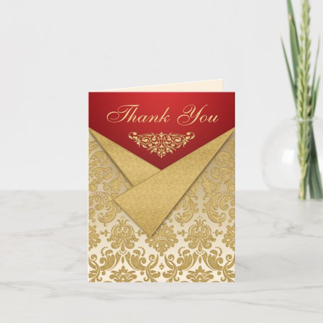 FAUX Flaps Golden Anniversary Thank You Card (Front)
