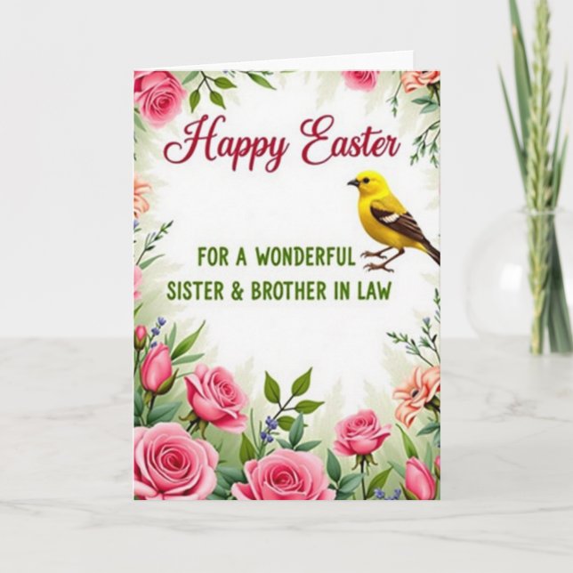 Faux Floral Springtime Card (Front)