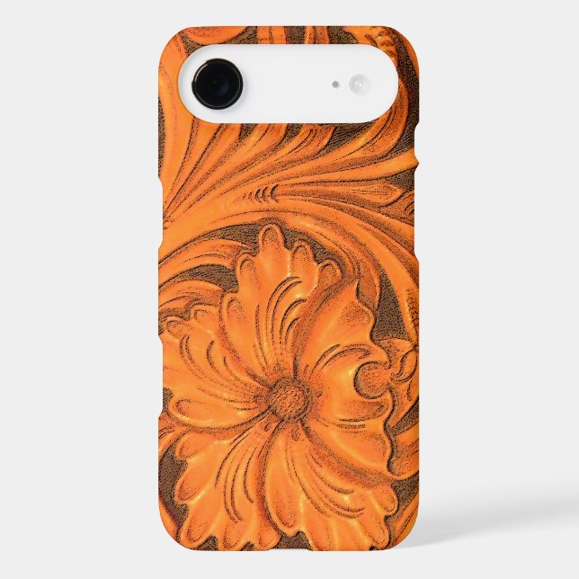 Faux Floral Tooled Leather Saddle Case-Mate Samsung Galaxy Case (Back)