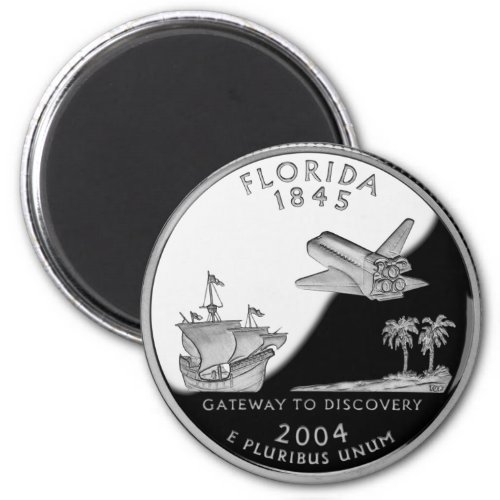 Faux Florida State Quarter Magnet