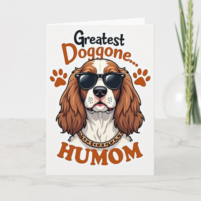 Faux Foil Best Humom Dog Card (Front)
