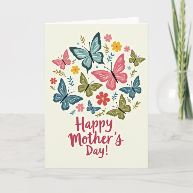 Faux Foil Butterfly Card (Front)