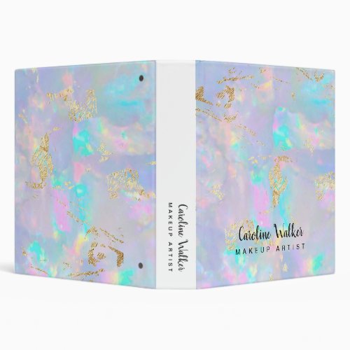 FAUX foil details on opal 3 Ring Binder