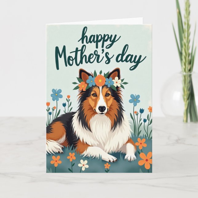 Faux Foil Dog Celebration Card (Front)