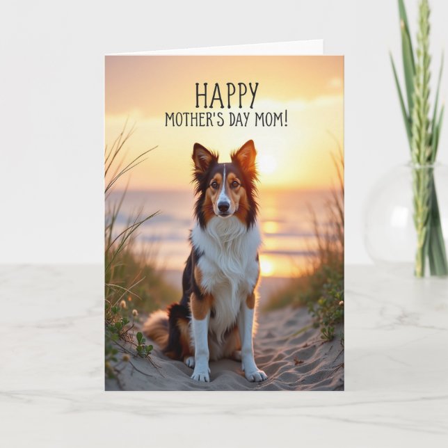 Faux Foil Dog Mothers Day Card (Front)