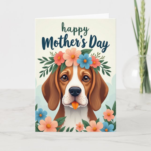 Faux Foil Dog Portrait Card (Front)
