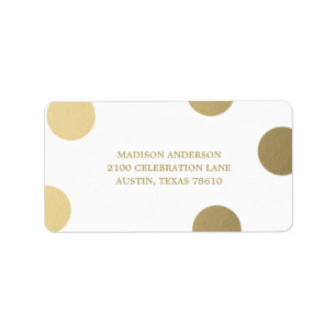 Faux Foil Dots   Graduation Address Label