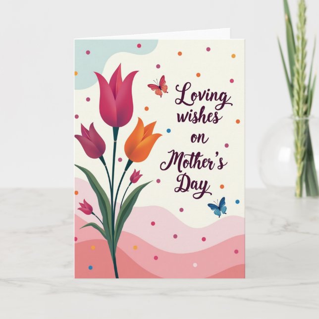 Faux Foil Floral Love Card (Front)