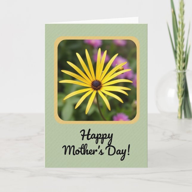 Faux Foil Floral Mothers Day Card (Front)