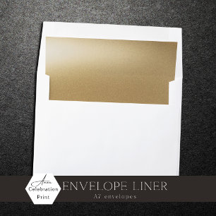 Faux Foil Gold Smooth Gold Metallic Envelope Liner