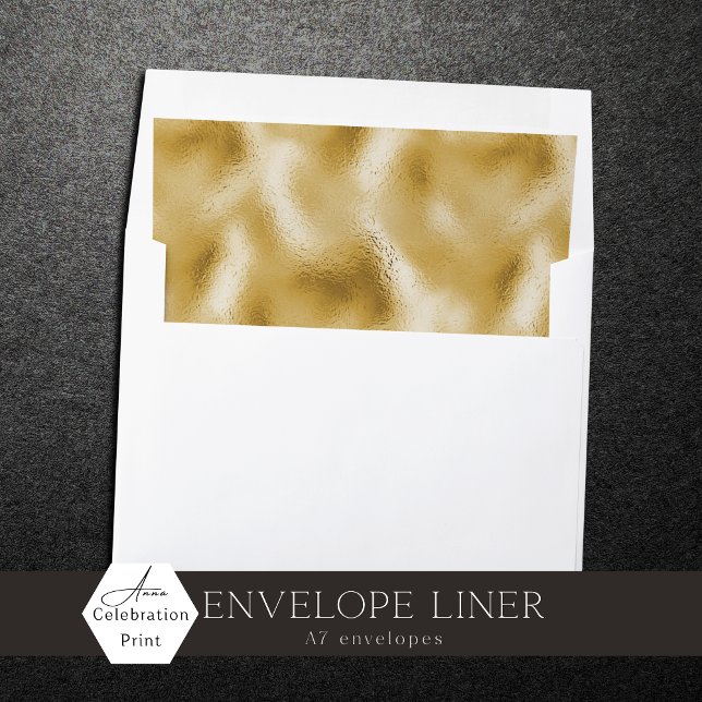 Faux Foil Gold Textured Gold Metallic Envelope Liner (Creator Uploaded)