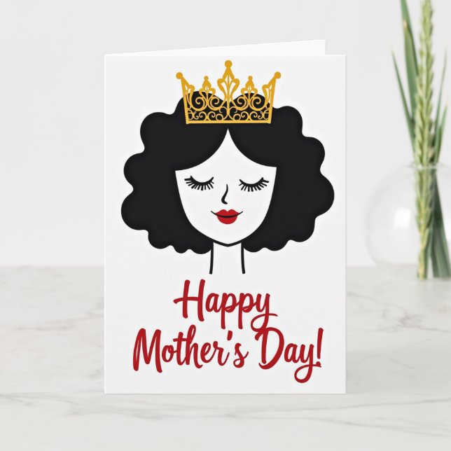 Faux Foil Golden Queen Card (Front)