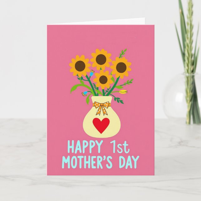 Faux Foil Happy Mothers Day Card (Front)