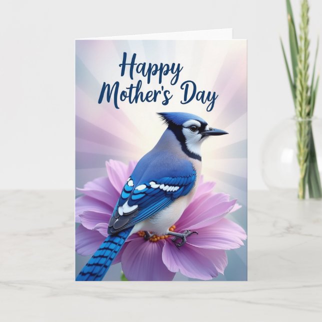 Faux Foil Mothers Day Bird Card (Front)