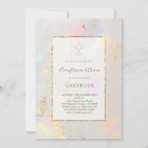 faux foil opal background Confirmation