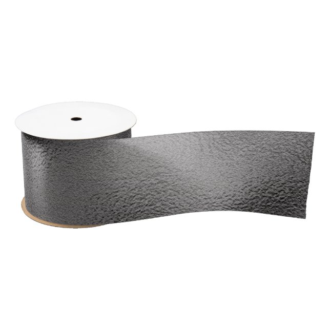Faux Foil Pewter 3" - All Options Satin Ribbon (Spool)