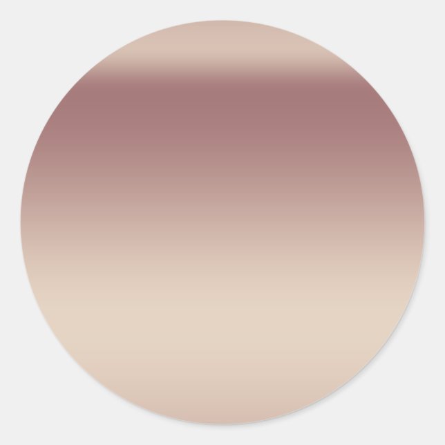 Faux Foil Rose Gold Blank Template Classic Round Sticker (Front)