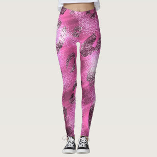 Sivan Ayla Tan + Lines Pink Leapord Print Temescal Canyon Leggings Size XS  Boho