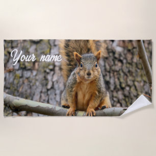 Faux fox squirrel beach towel