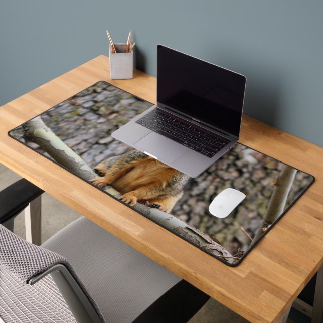 Faux fox squirrel desk mat (Office 2)