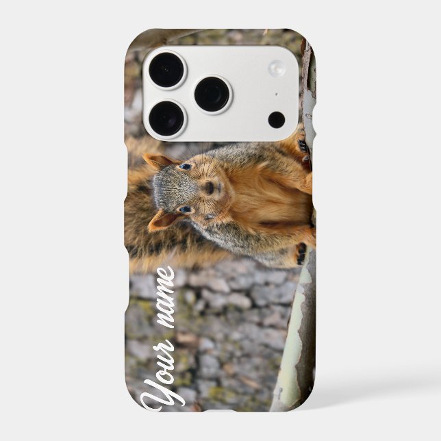 Faux fox squirrel iphone case (Back)