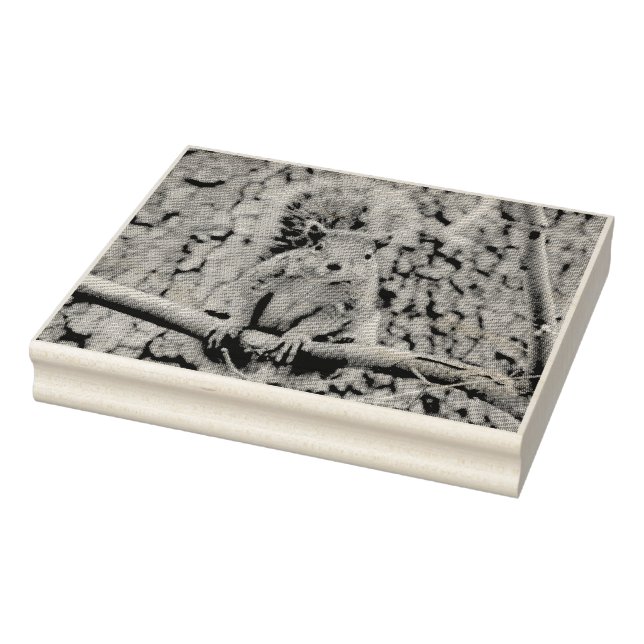Faux fox squirrel rubber stamp (Stamp)
