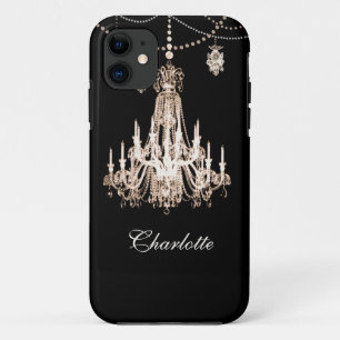 FAUX French Crystal Chandelier Personalized Name iPhone 11 Case