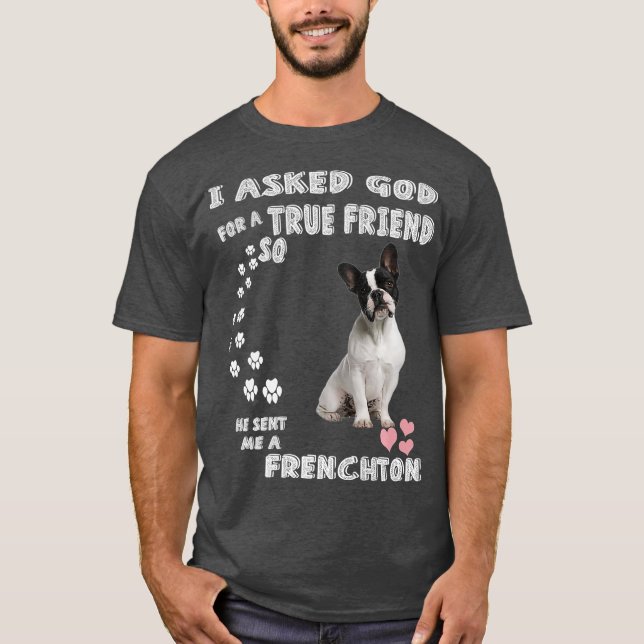 Faux Frenchbo Dog Mom Froston Dad Costume Cute T-Shirt (Front)