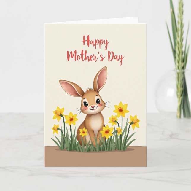 Faux Fur Happy Mothers Day Card (Front)