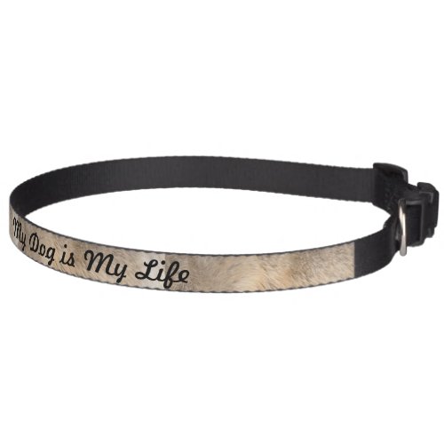 Faux_Fur image w My Dog is My Life Pet_owner Gift Pet Collar