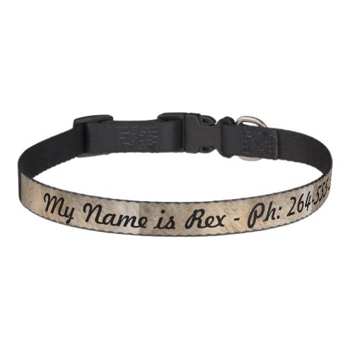 Faux_Fur image w Pets Name and your Phone Number Pet Collar