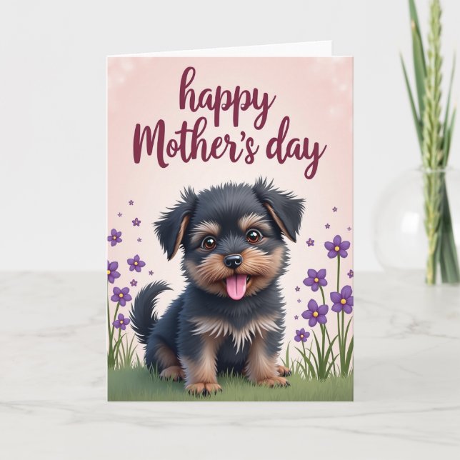 Faux Fur Puppy Love Card (Front)