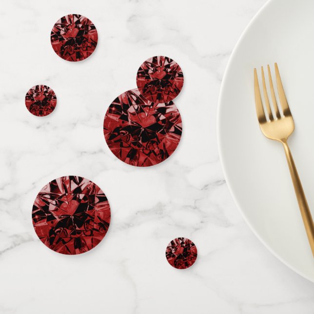 Faux Garnet Red Diamond Confetti (Group)