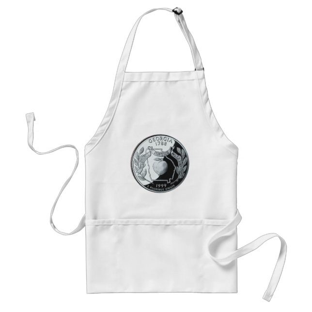 Faux Georgia State Quarter Adult Apron (Front)